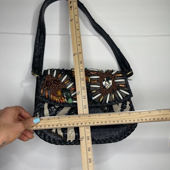 Mary Frances Beaded Bag Animal Zebra Print​​​ - Picture 10 of 14